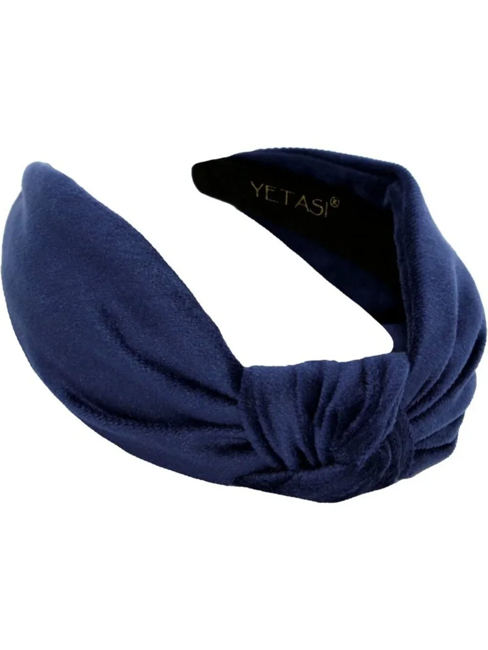 Trendy Navy Blue Velvet Knotted Headband for Women & Girls - Cute Fashion
